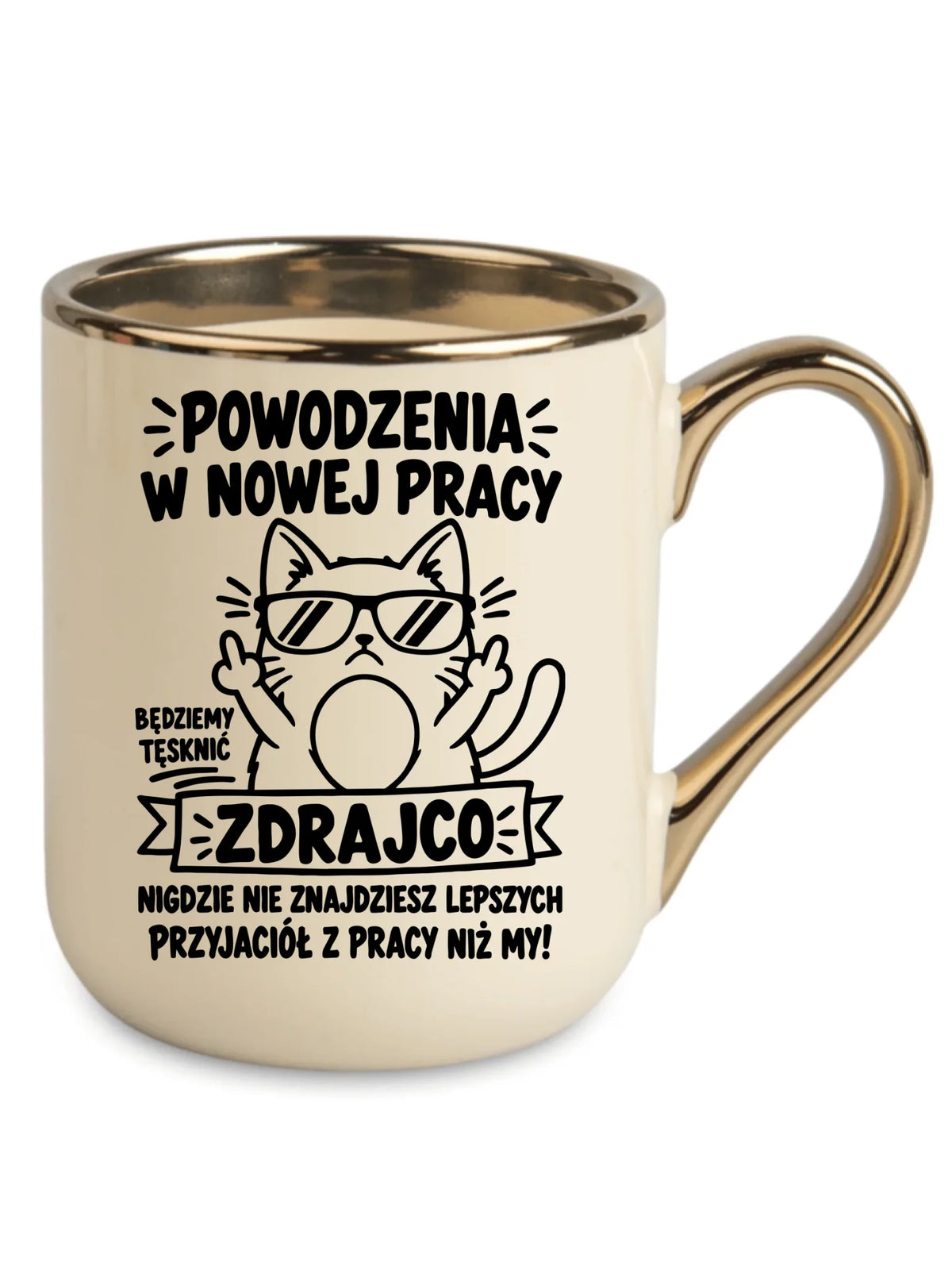 Kubek elegant na odejście z pracy - Powodzenia w nowej pracy, zdrajco!