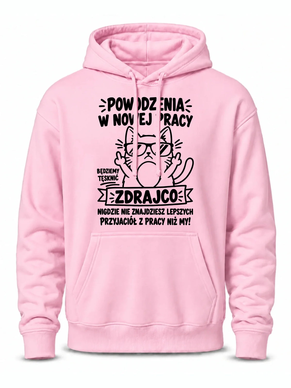 Bluza męska z kapturem na odejście z pracy - Powodzenia w nowej pracy, zdrajco!