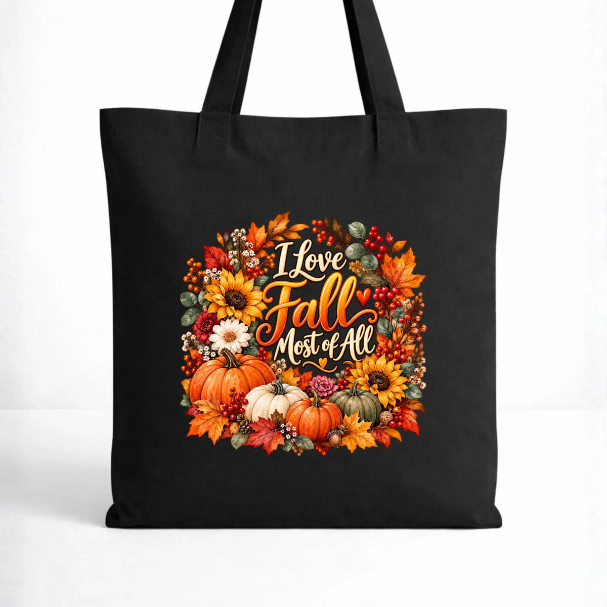 Czarna torba na jesień - I Love Fall Most of All