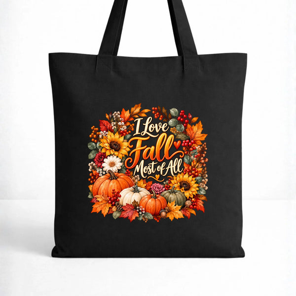 Czarna torba na jesień - I Love Fall Most of All