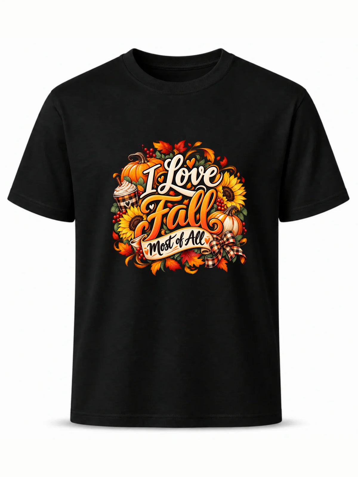 Czarna koszulka na pierwszy dzień jesieni - I Love Fall Most of All II
