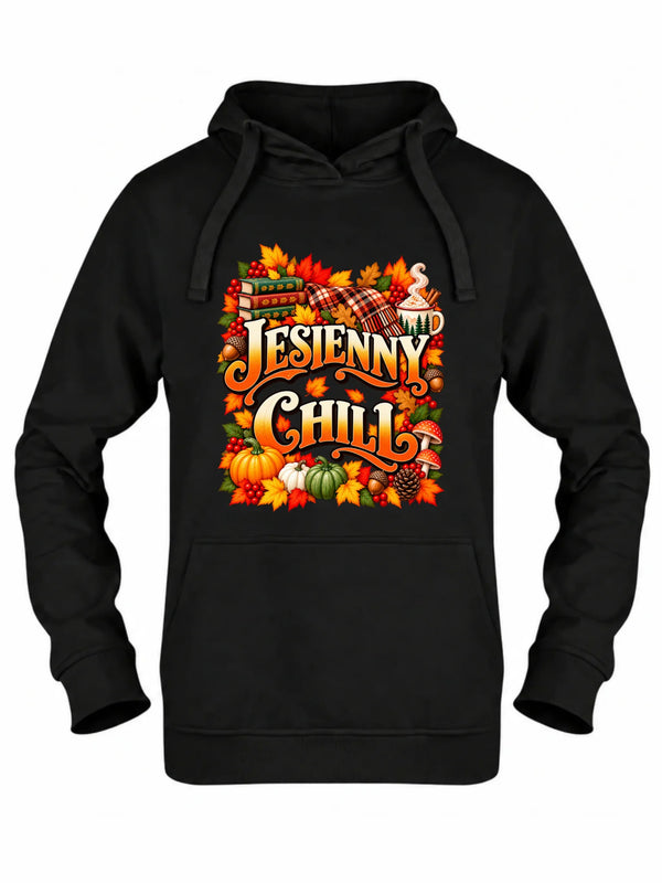Czarna bluza damska z kapturem na jesień - Jesienny Chill
