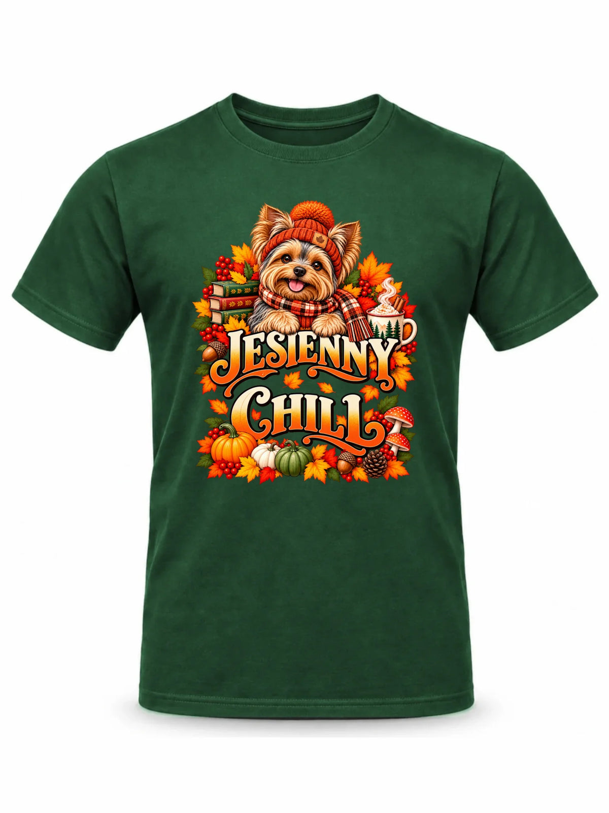 Koszulka męska - Jesienny Chill z Yorkiem