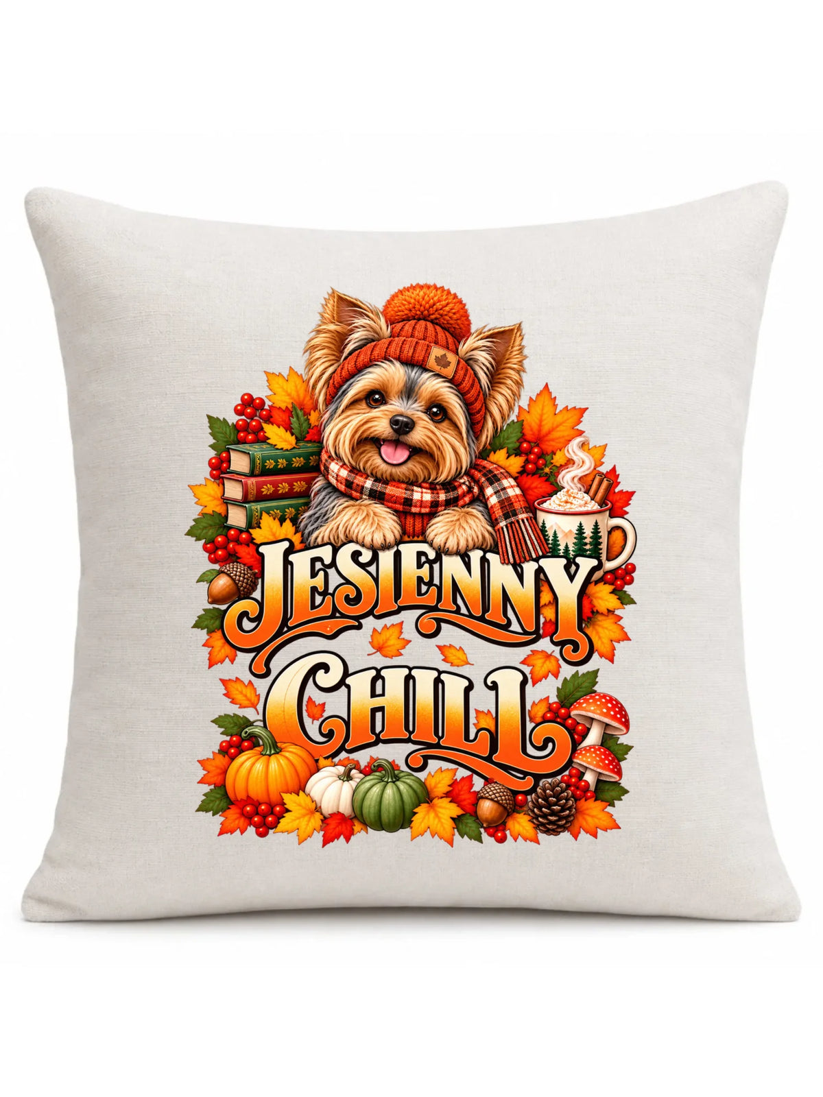 Poduszka - Jesienny Chill z Yorkiem