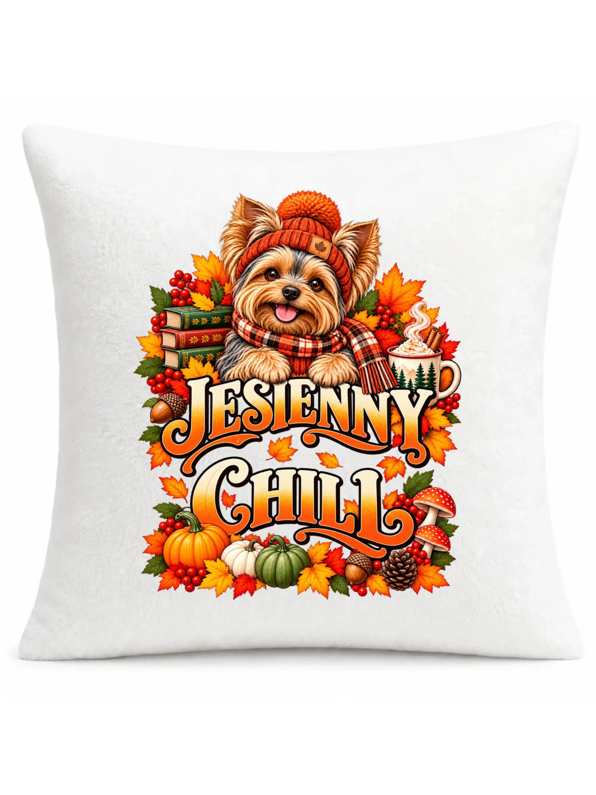 Poduszka - Jesienny Chill z Yorkiem