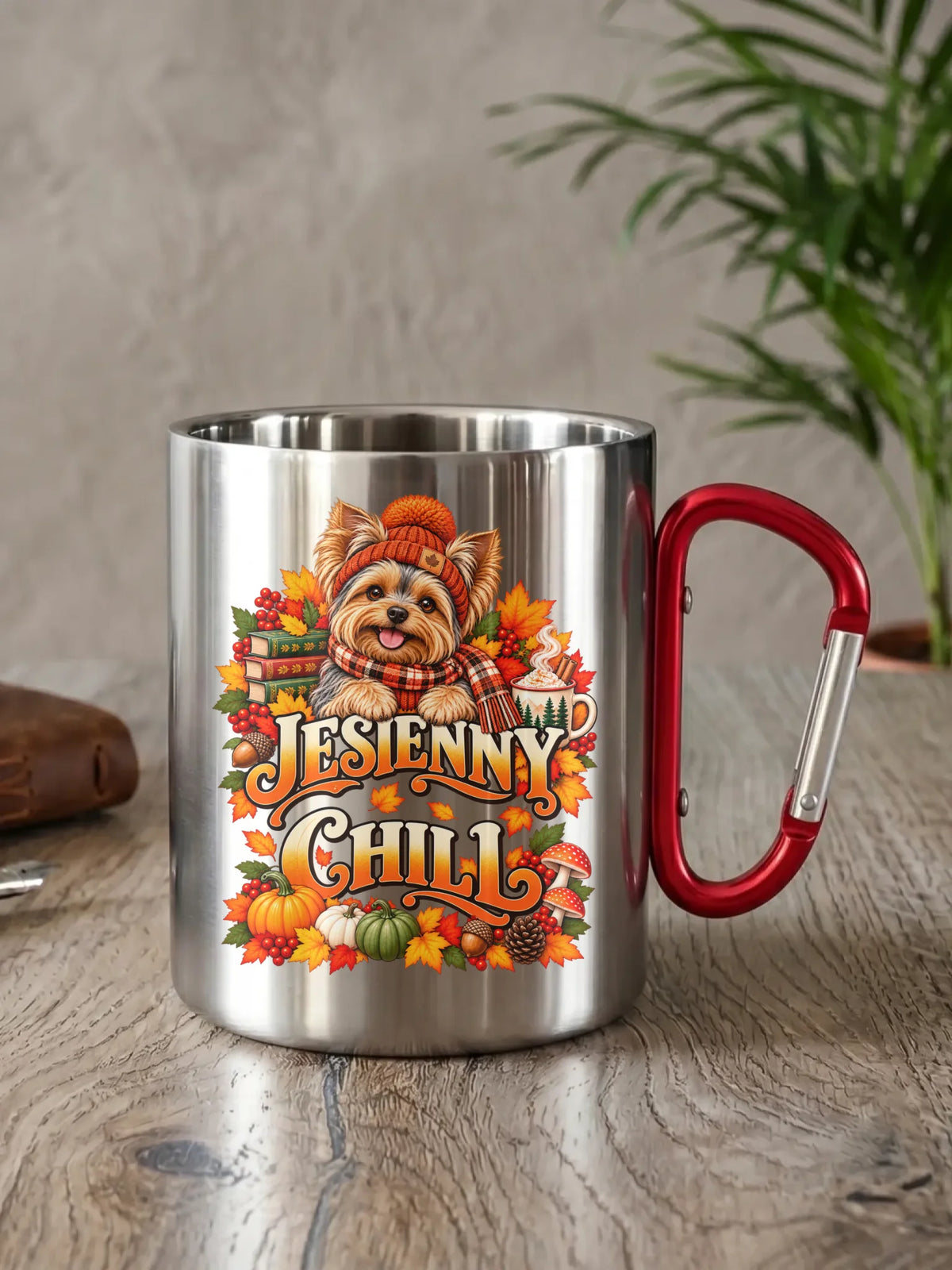 Kubek turystyczny - Jesienny Chill z Yorkiem