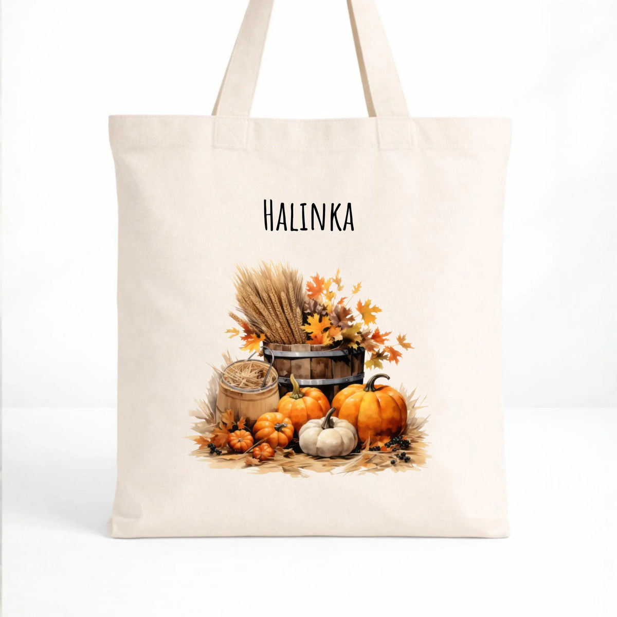 Naturalna torba na pierwszy dzień jesieni z imieniem - Harvest Vibes
