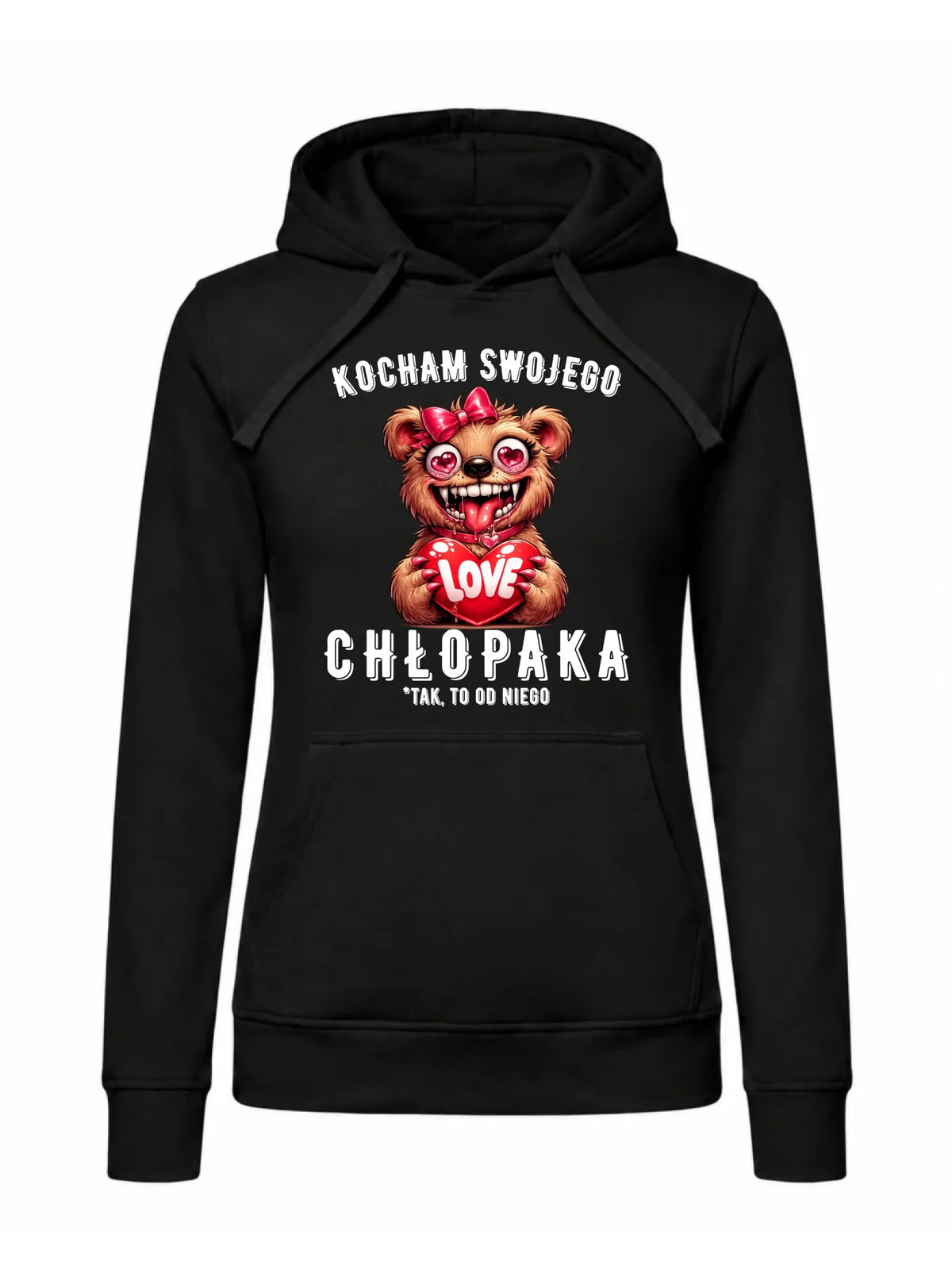Bluza damska z kapturem dla dziewczyny - Kocham swojego chłopaka W89