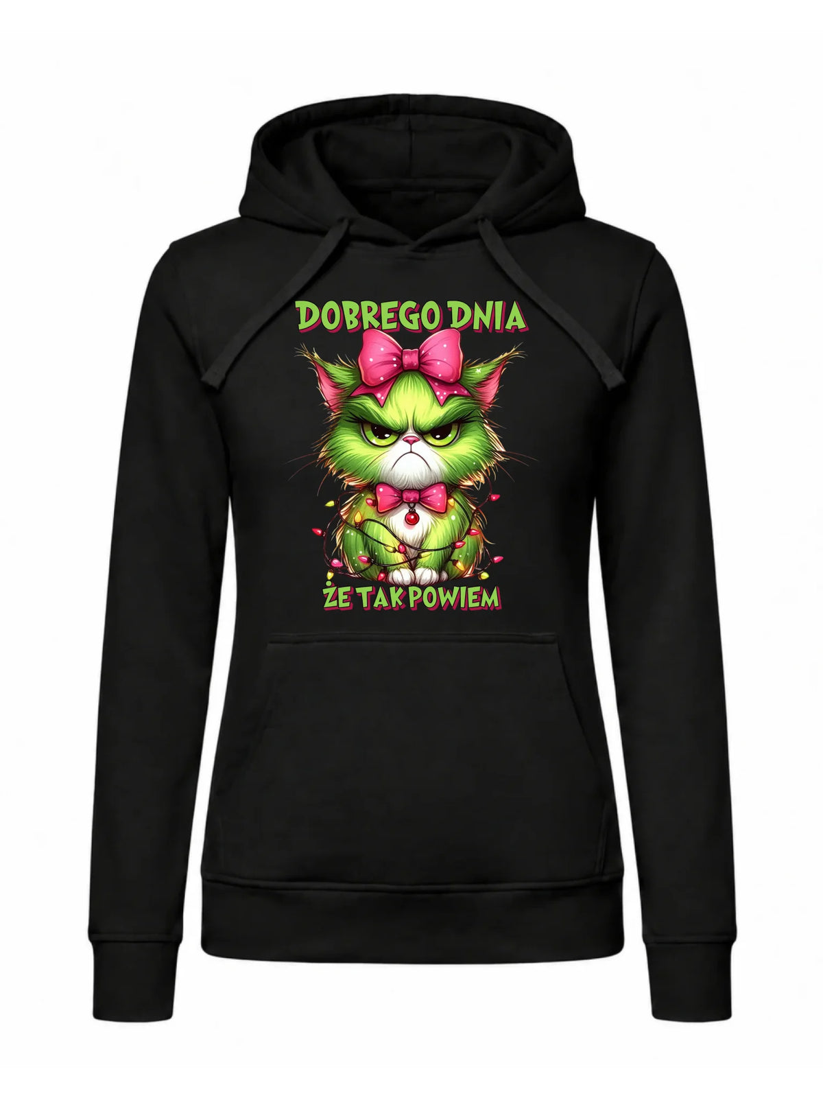Bluza damska z kapturem świąteczna - prezent dla niej - Grinch dobrego dnia, że tak powiem BN153