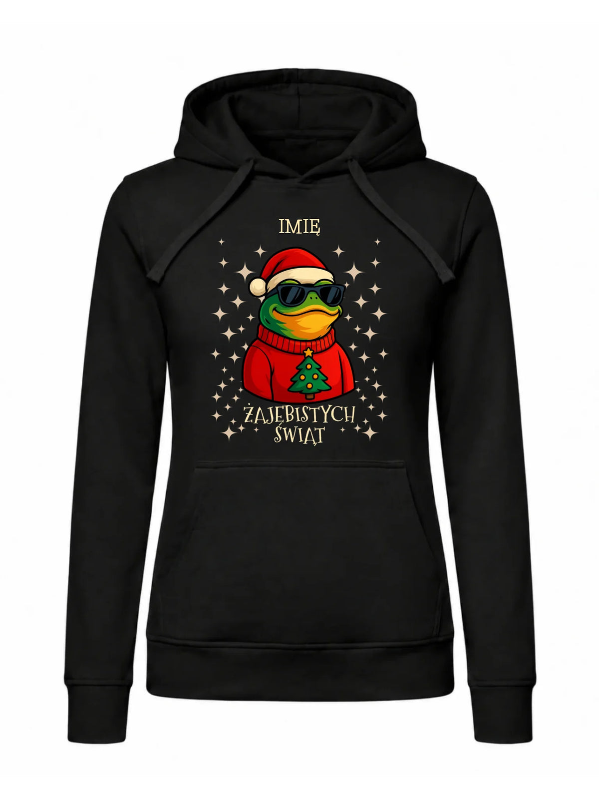 Bluza damska z kapturem świąteczna - Żajebistych Świąt - personalizowana BN144