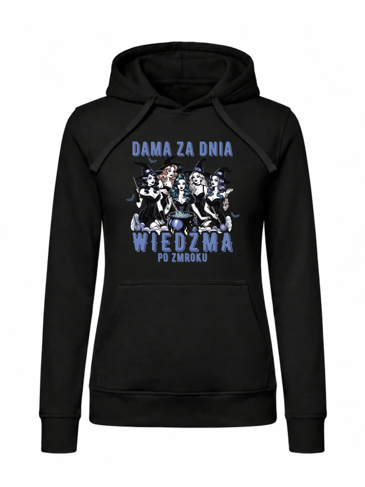 Bluza damska z kapturem - Dama za dnia wiedźma po zmroku HL16