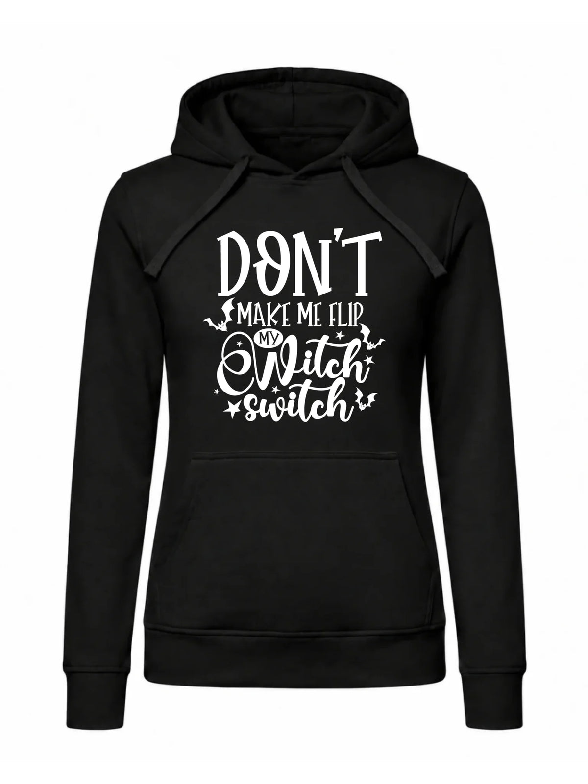 Bluza damska z kapturem na Halloween - Don't make me flip my witch switch - śmieszna HL11