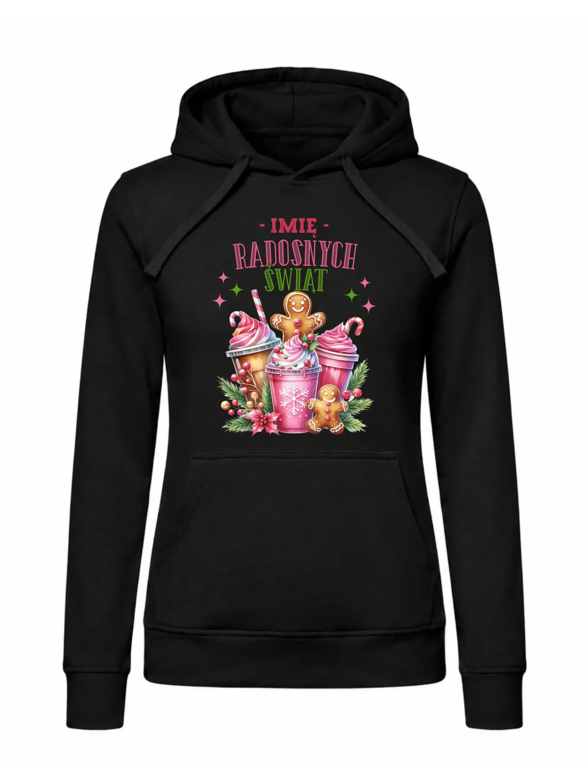Bluza damska z kapturem świąteczna - Radosnych Świąt - personalizowana BN58