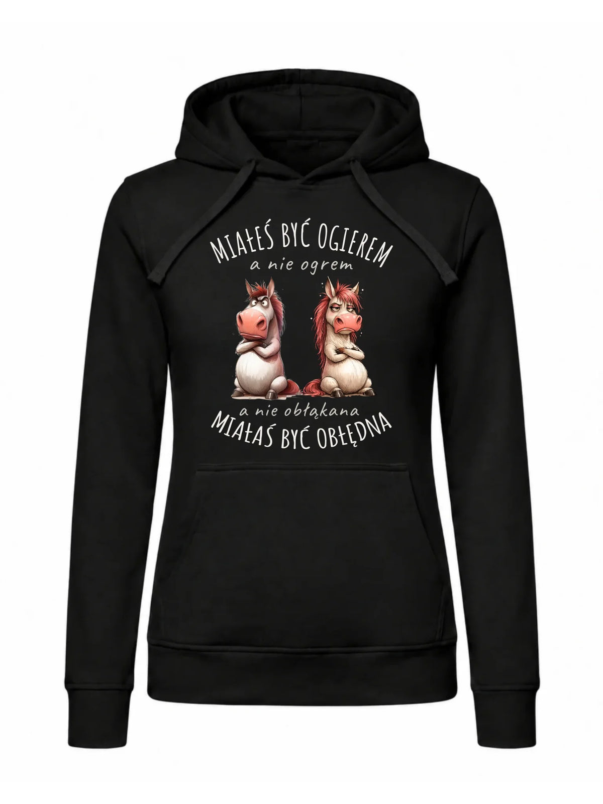 Bluza damska z kapturem - Ogier & Obłędna - śmieszna W85