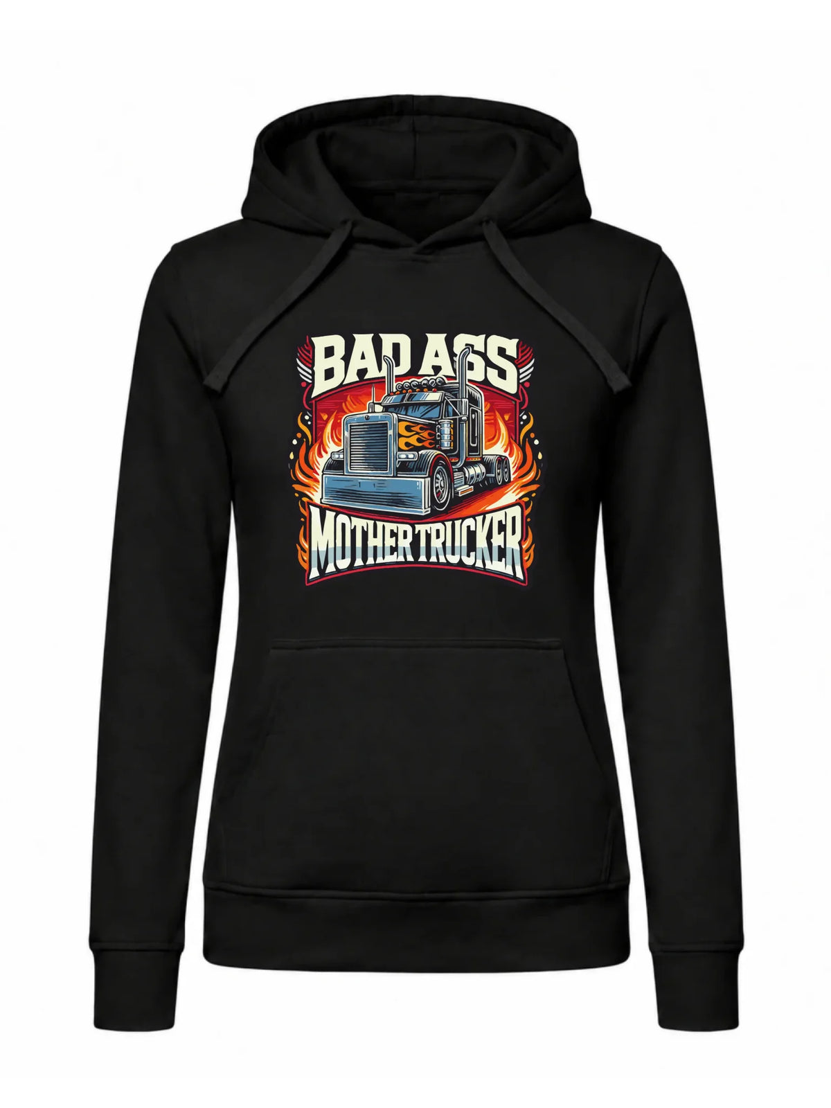 Bluza damska z kapturem dla kierowcy tira - Badass Mother Trucker ZKT04
