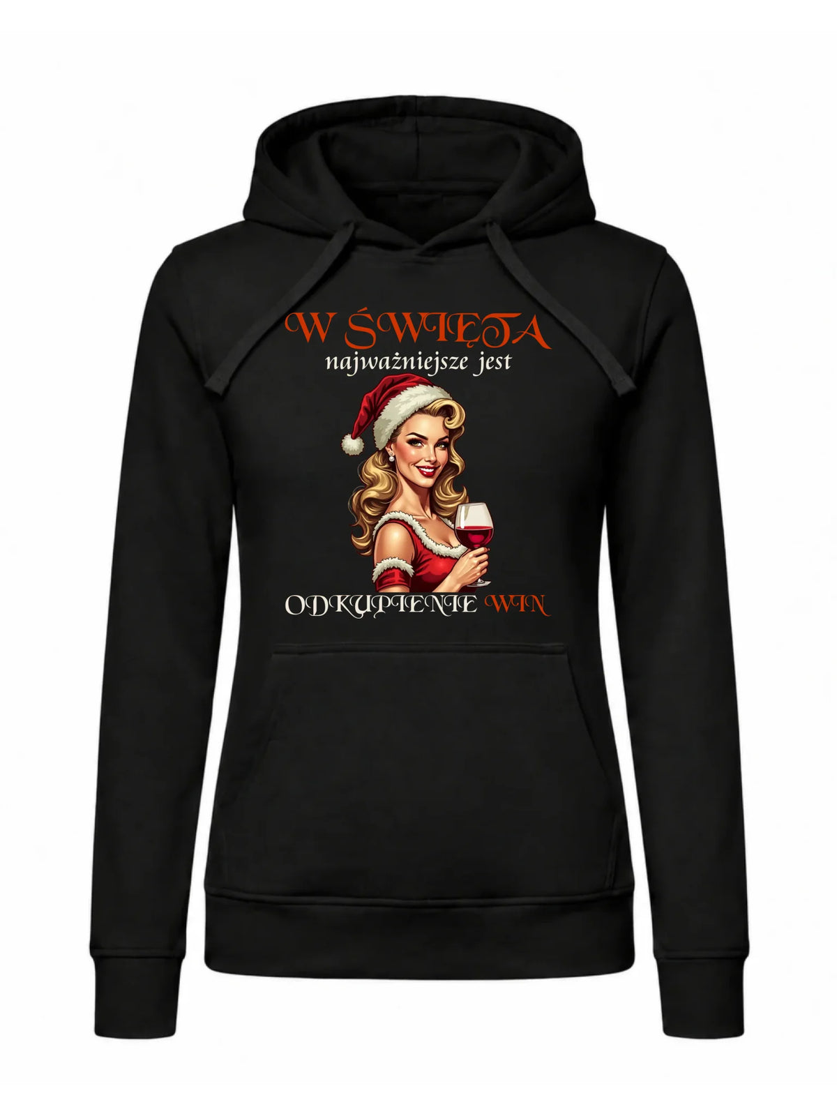 Bluza damska z kapturem świąteczna - Odkupienie win BN04