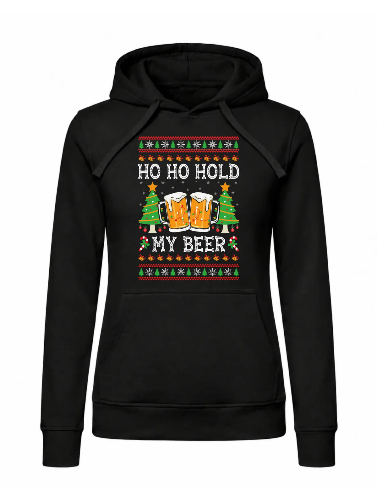 Bluza damska z kapturem świąteczna - Ho ho hold my beer BN131