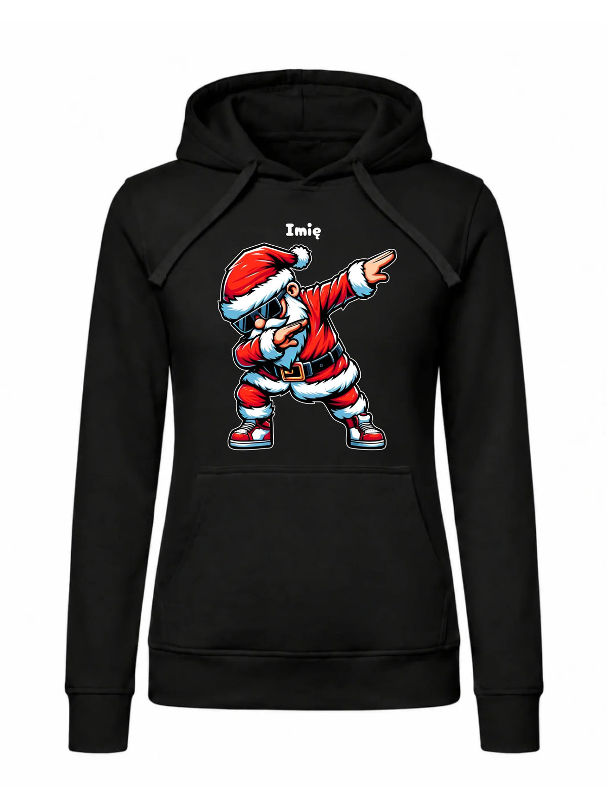 Bluza damska z kapturem świąteczna - Mikołaj - na Mikołajki - personalizowana BN136