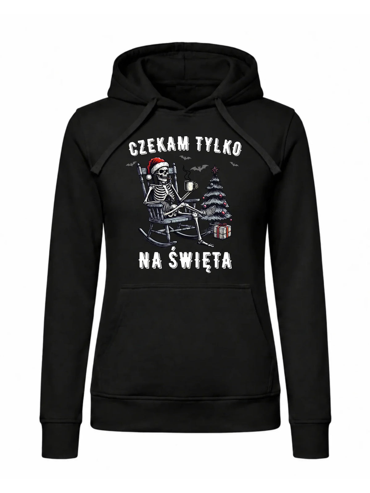 Bluza damska z kapturem świąteczna - Czekam tylko na święta BN56