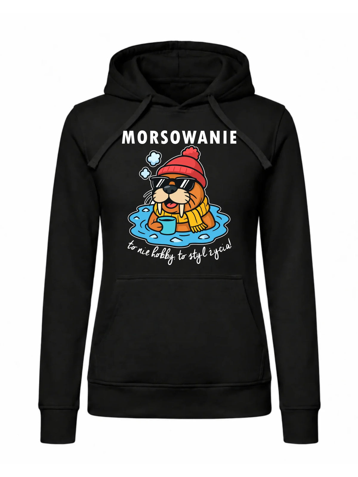 Bluza damska z kapturem - prezent dla morsa - Morsowanie to styl życia HM10