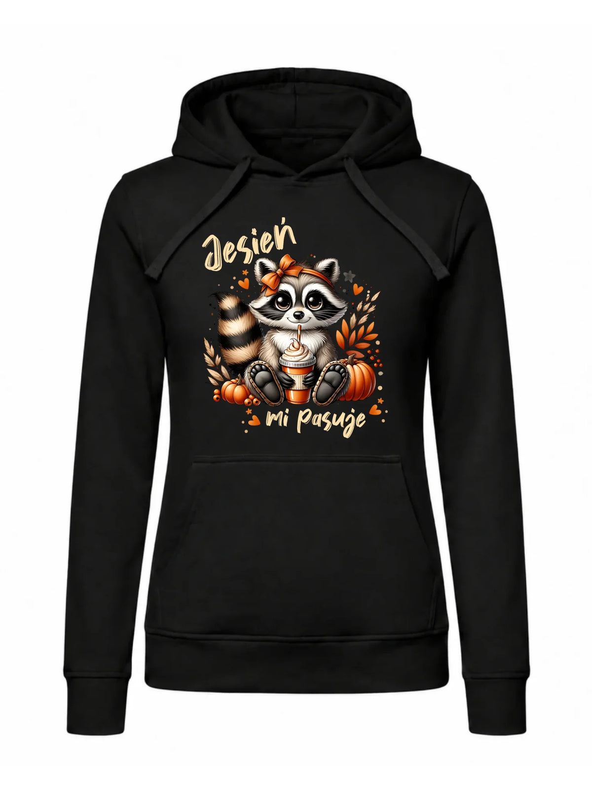 Bluza damska z kapturem jesienna - Jesień mi pasuje JS25