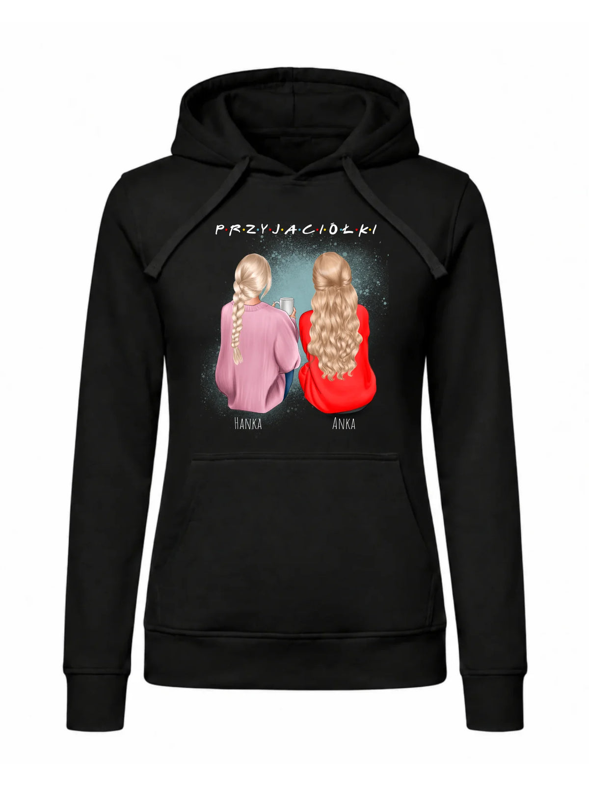Bluza damska z kapturem - prezent dla przyjaciółki - personalizowane postacie 2-4 osoby PR02