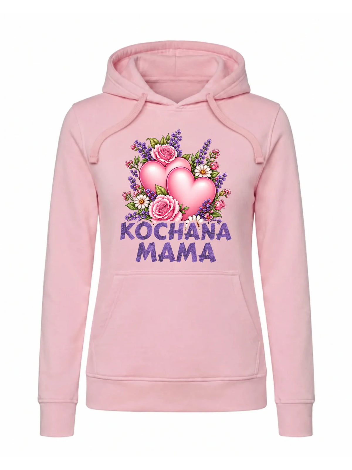 Bluza z kapturem dla mamy - Kochana Mama bukiet z sercem DM46