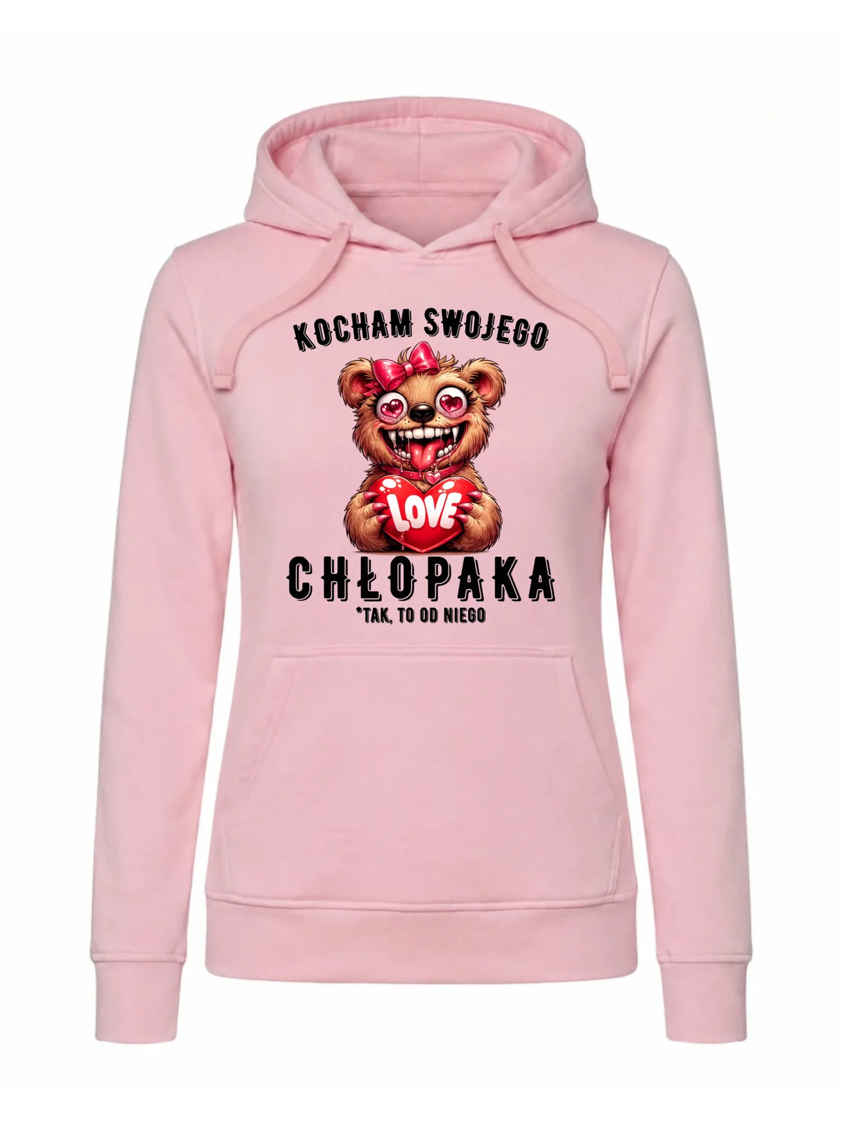 Bluza damska z kapturem dla dziewczyny - Kocham swojego chłopaka W89