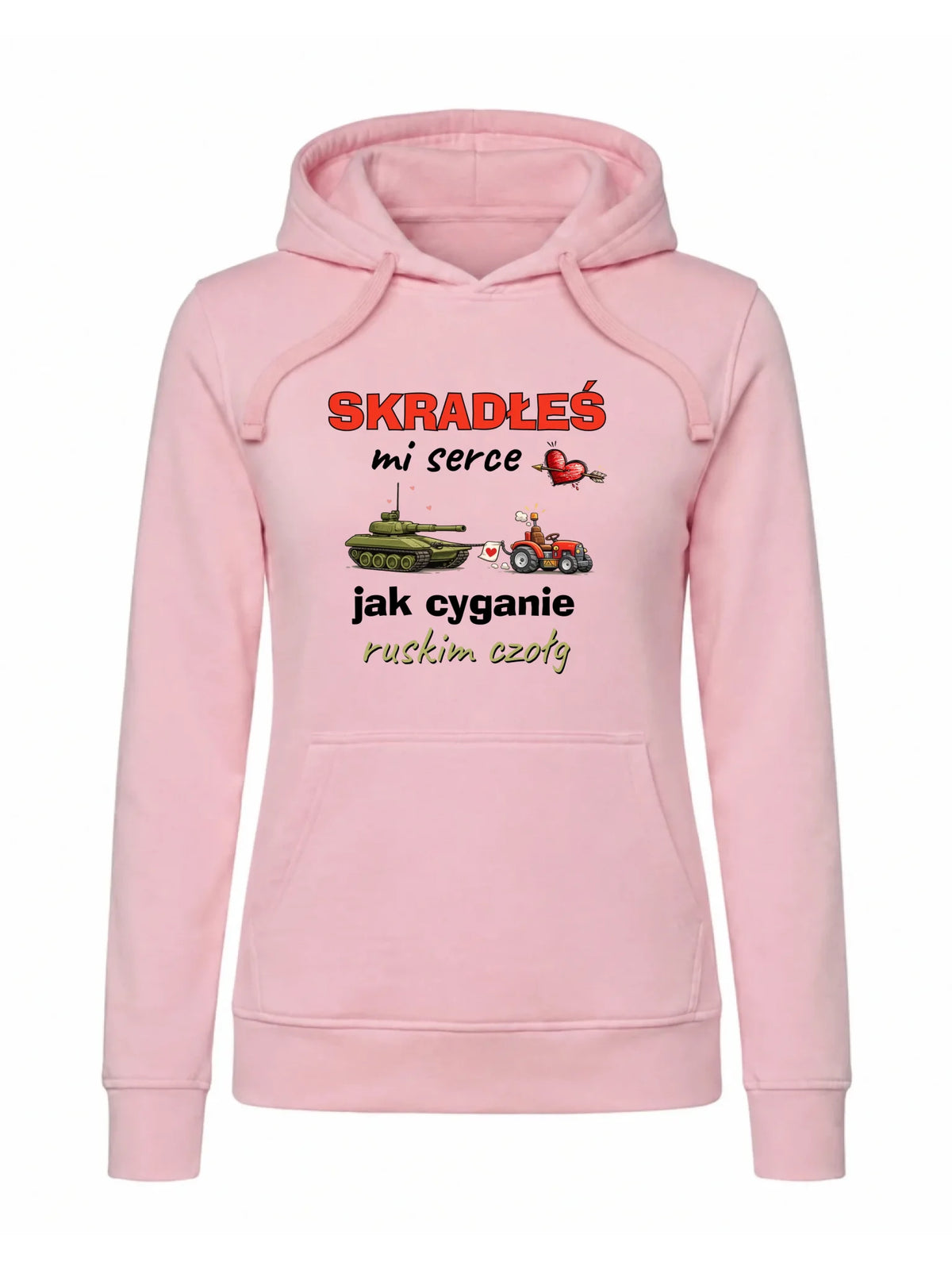 Bluza damska z kapturem - Skradłeś mi serce jak cyganie ruskim czołg W77