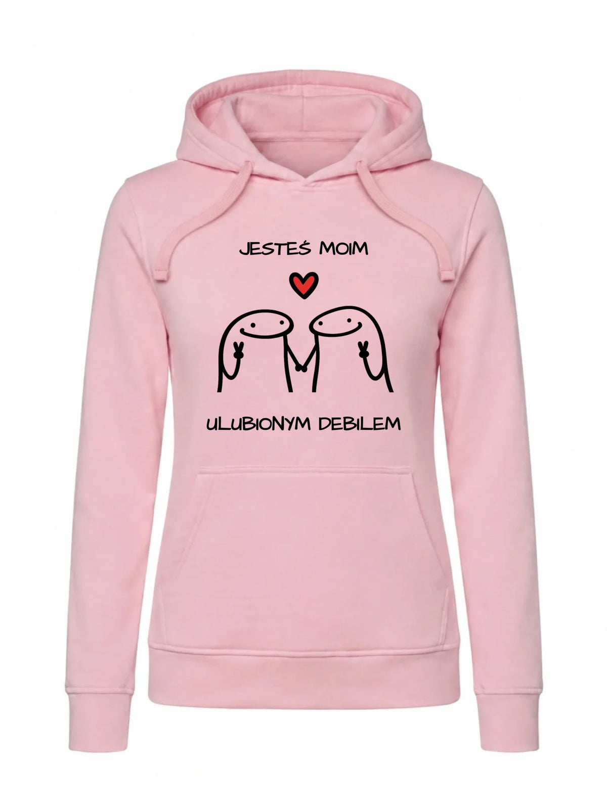 Bluza damska z kapturem - Jesteś moim ulubionym debilem W78