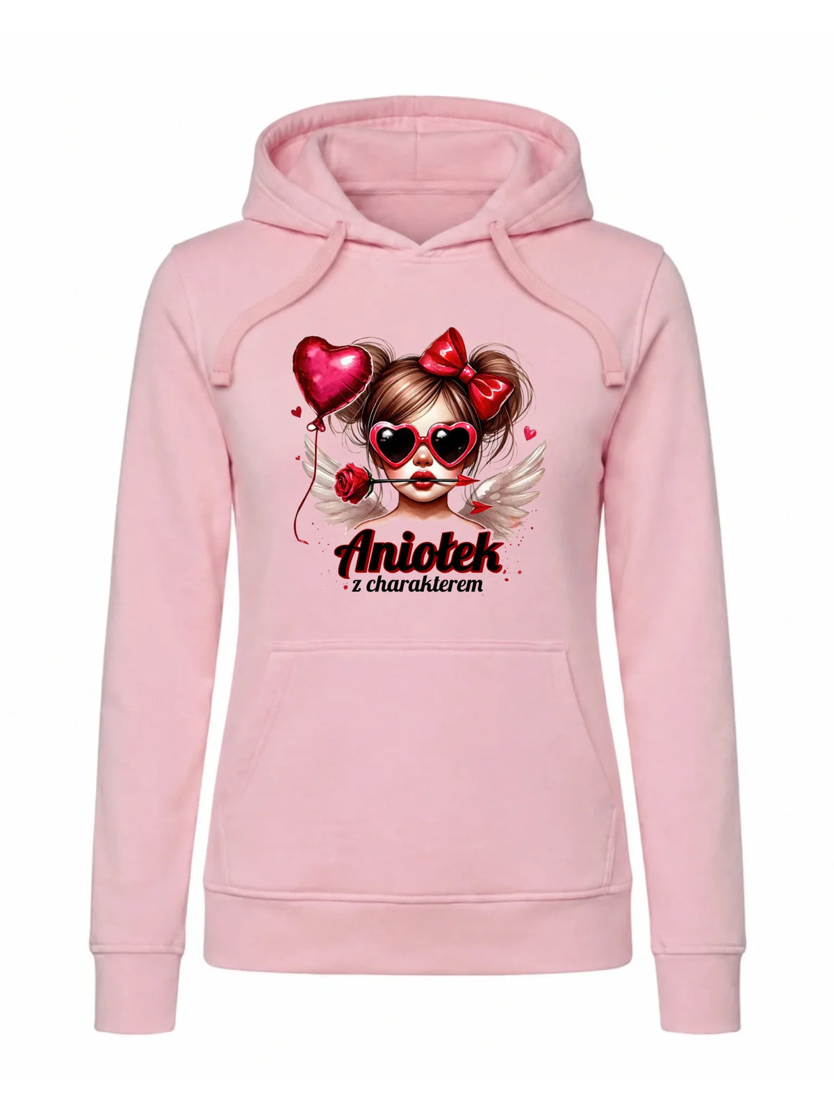 Bluza damska z kapturem - Aniołek z charakterem W58