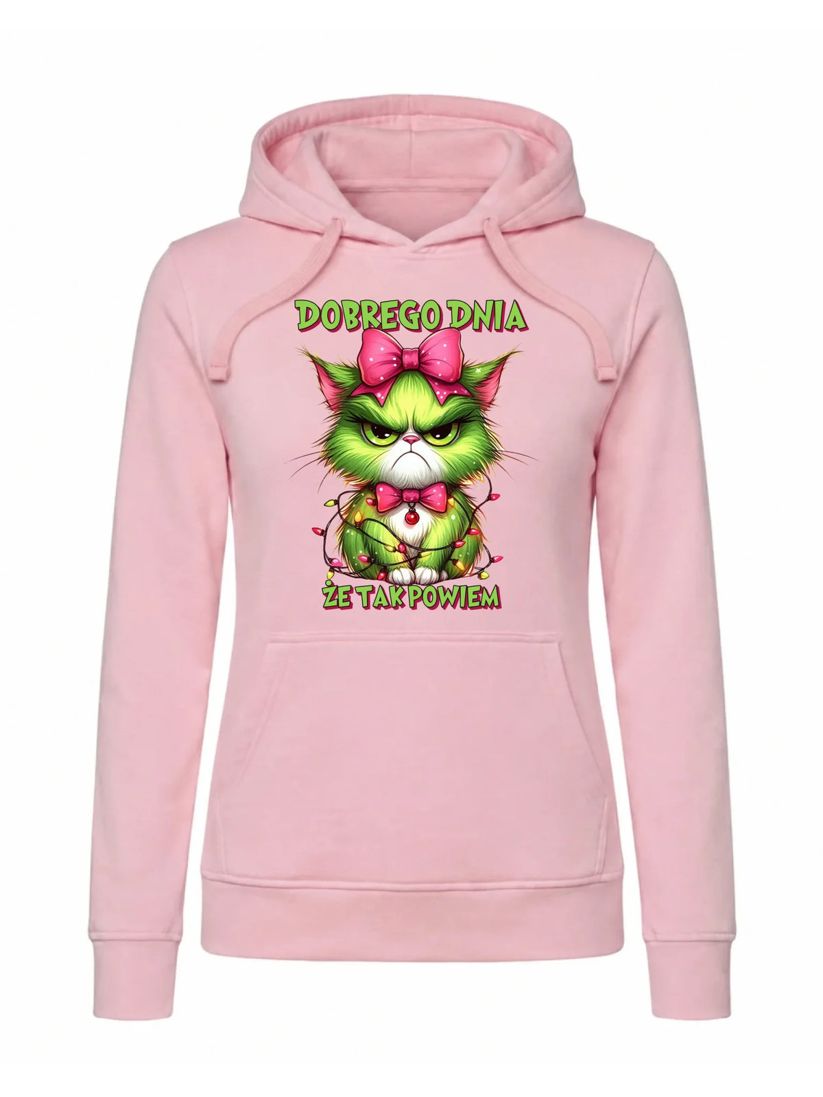Bluza damska z kapturem świąteczna - prezent dla niej - Grinch dobrego dnia, że tak powiem BN153