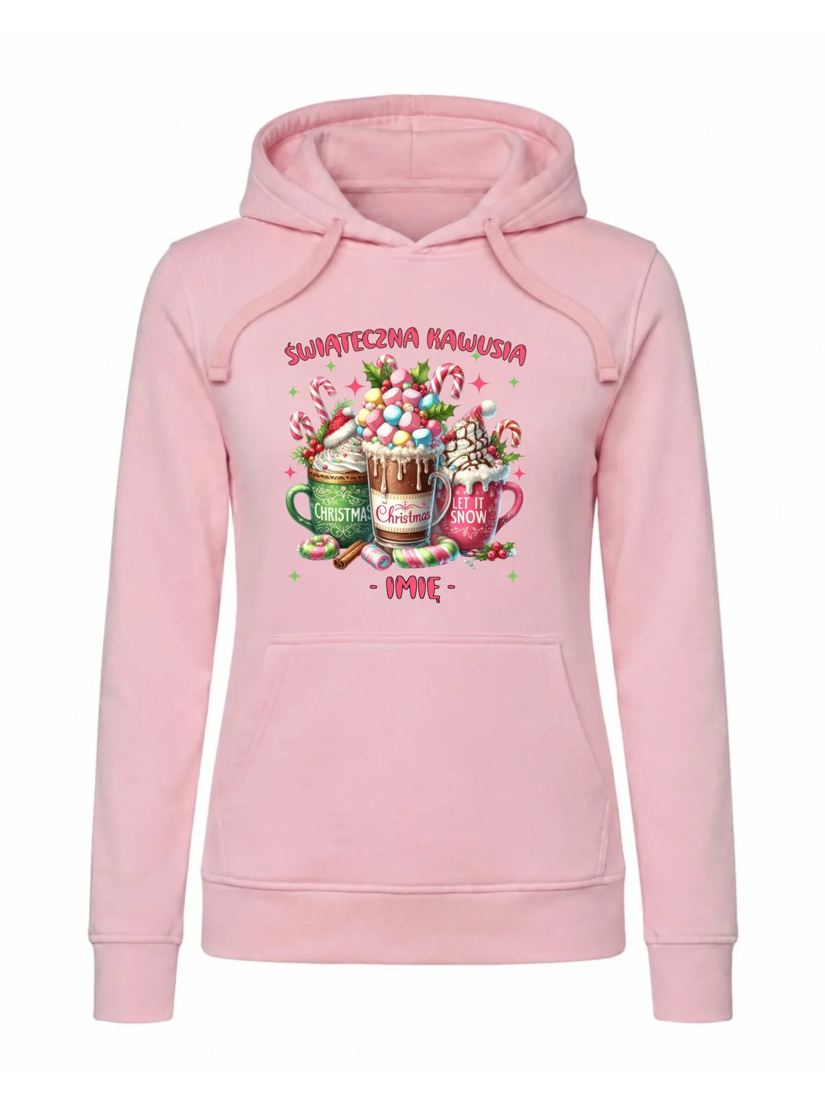 Bluza damska z kapturem świąteczna - Świąteczna kawusia - personalizowana BN29