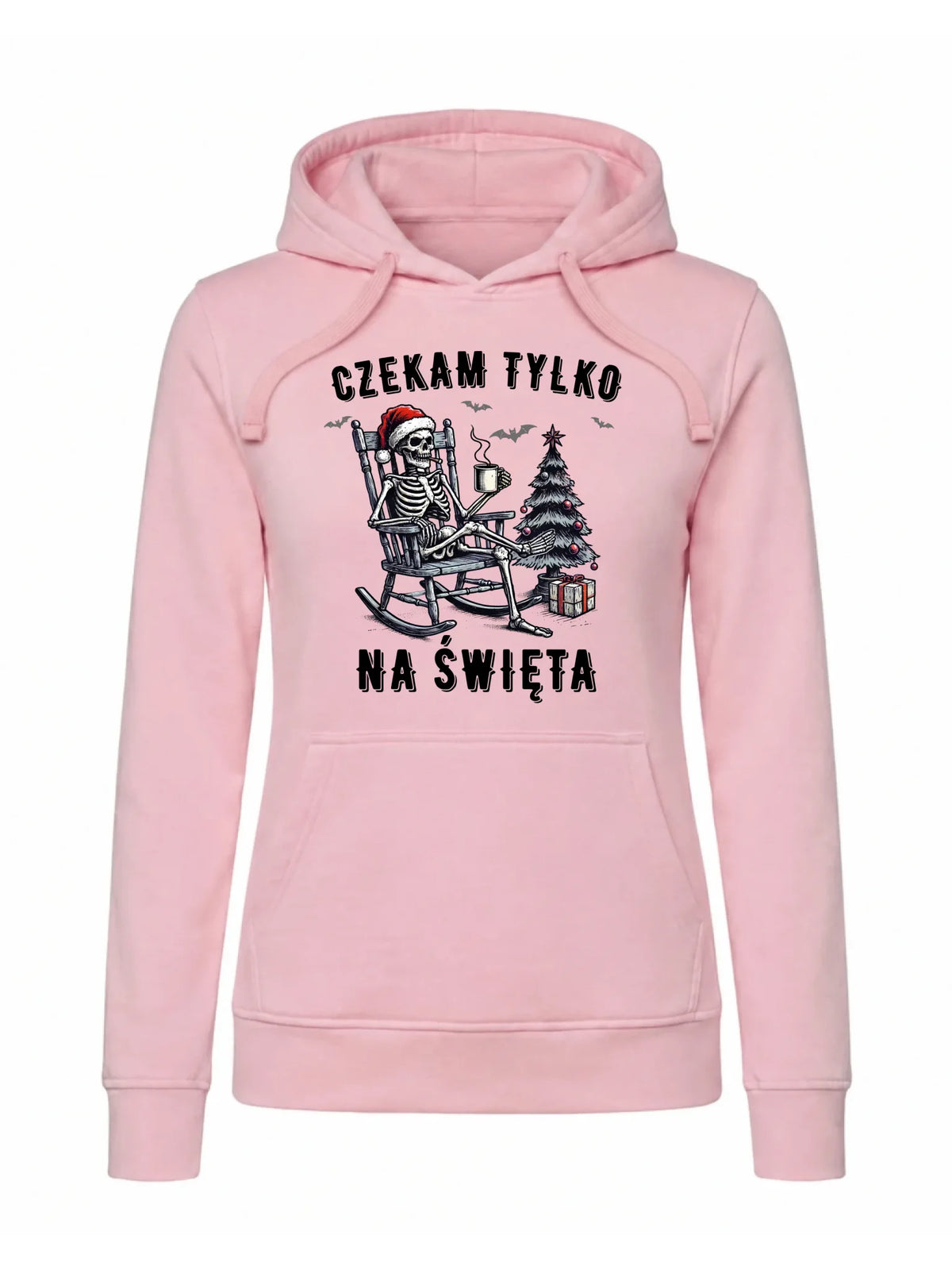 Bluza damska z kapturem świąteczna - Czekam tylko na święta BN56