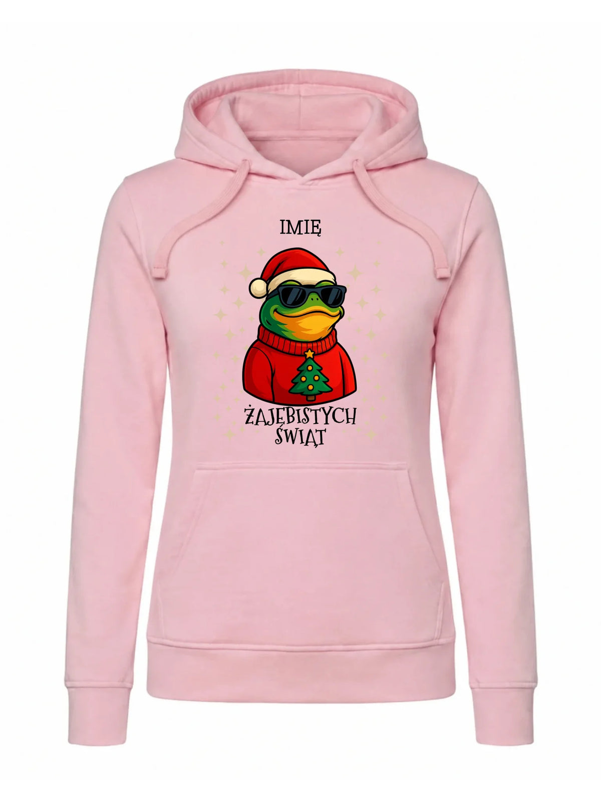 Bluza damska z kapturem świąteczna - Żajebistych Świąt - personalizowana BN144