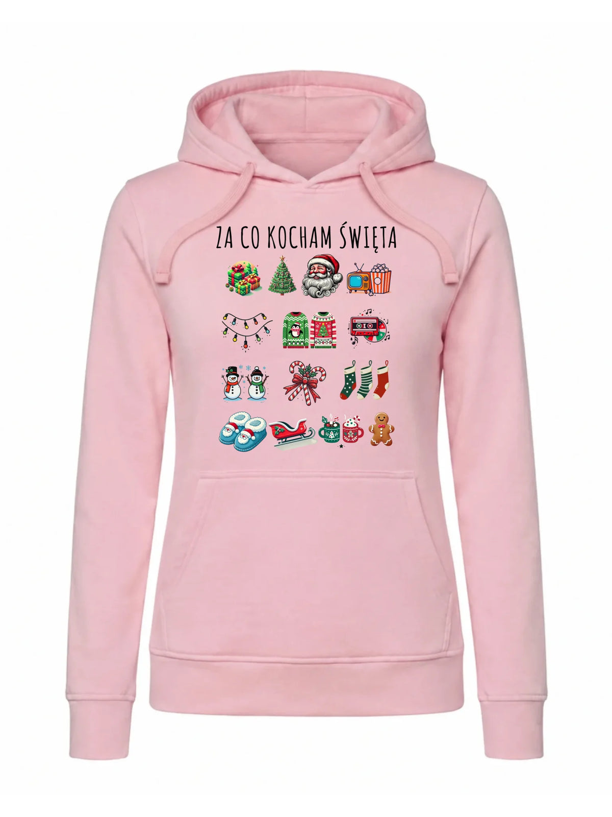 Bluza damska z kapturem świąteczna - Za co kocham święta BN130