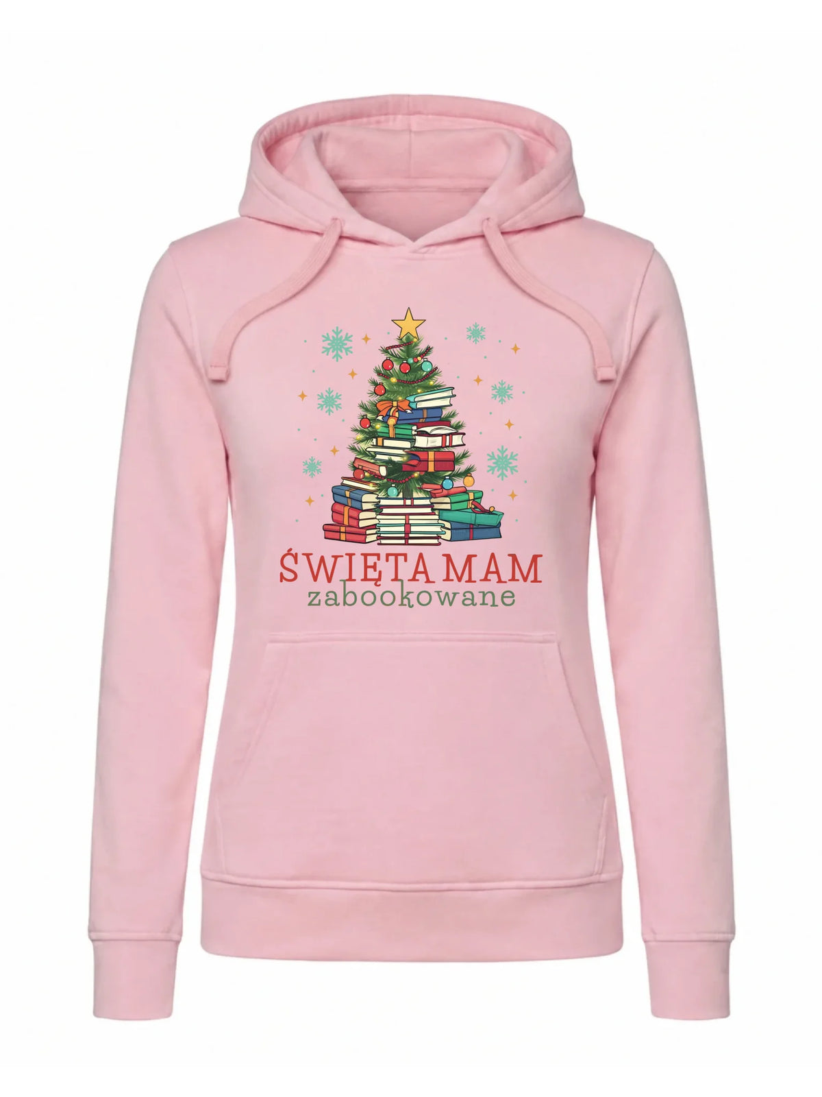Bluza damska z kapturem świąteczna - Święta mam zabookowane BN05