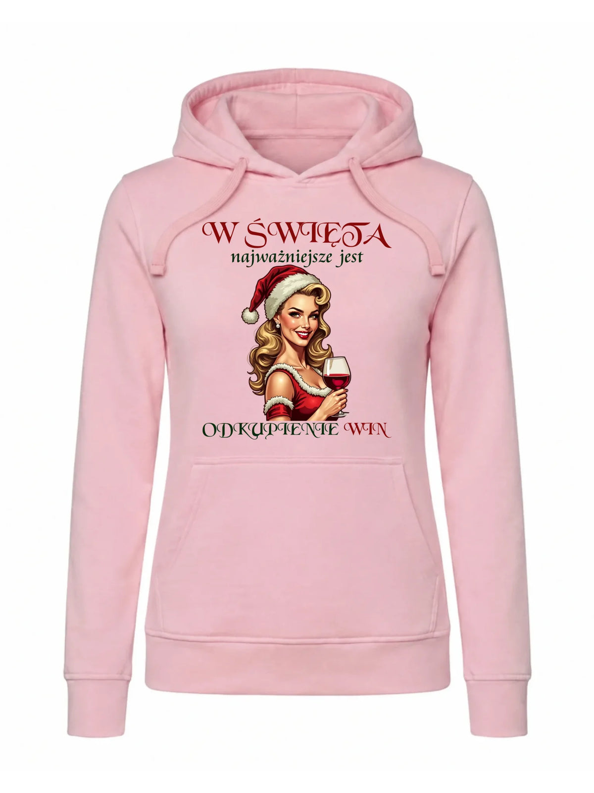 Bluza damska z kapturem świąteczna - Odkupienie win BN04