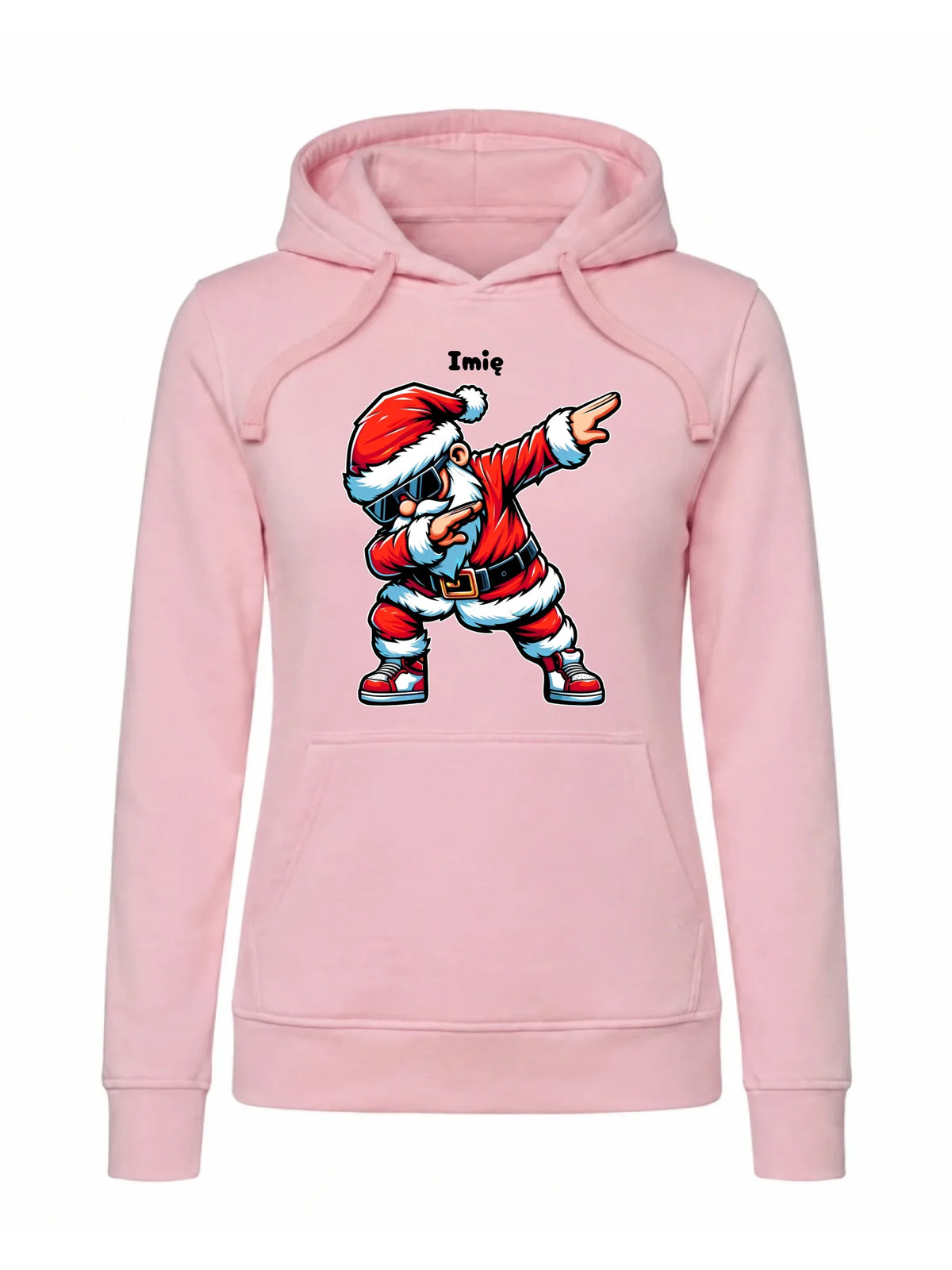 Bluza damska z kapturem świąteczna - Mikołaj - na Mikołajki - personalizowana BN136