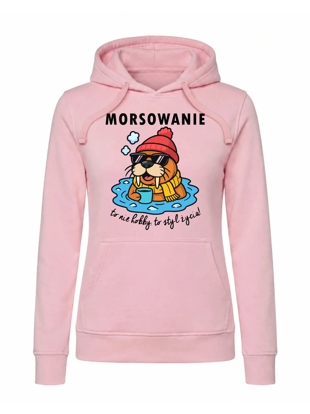 Bluza damska z kapturem - prezent dla morsa - Morsowanie to styl życia HM10