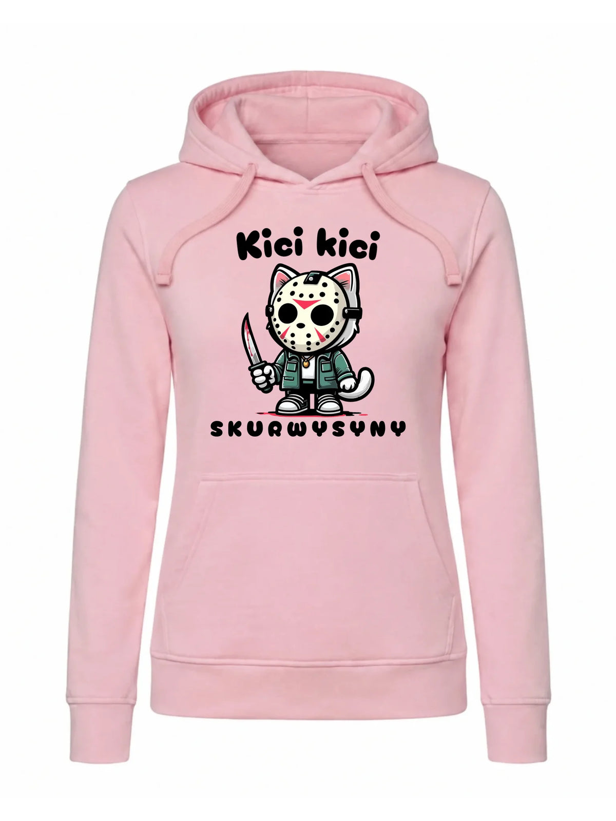 Bluza damska z kapturem na Halloween - Kici kici sk*rwysyny - bez cenzury HL28