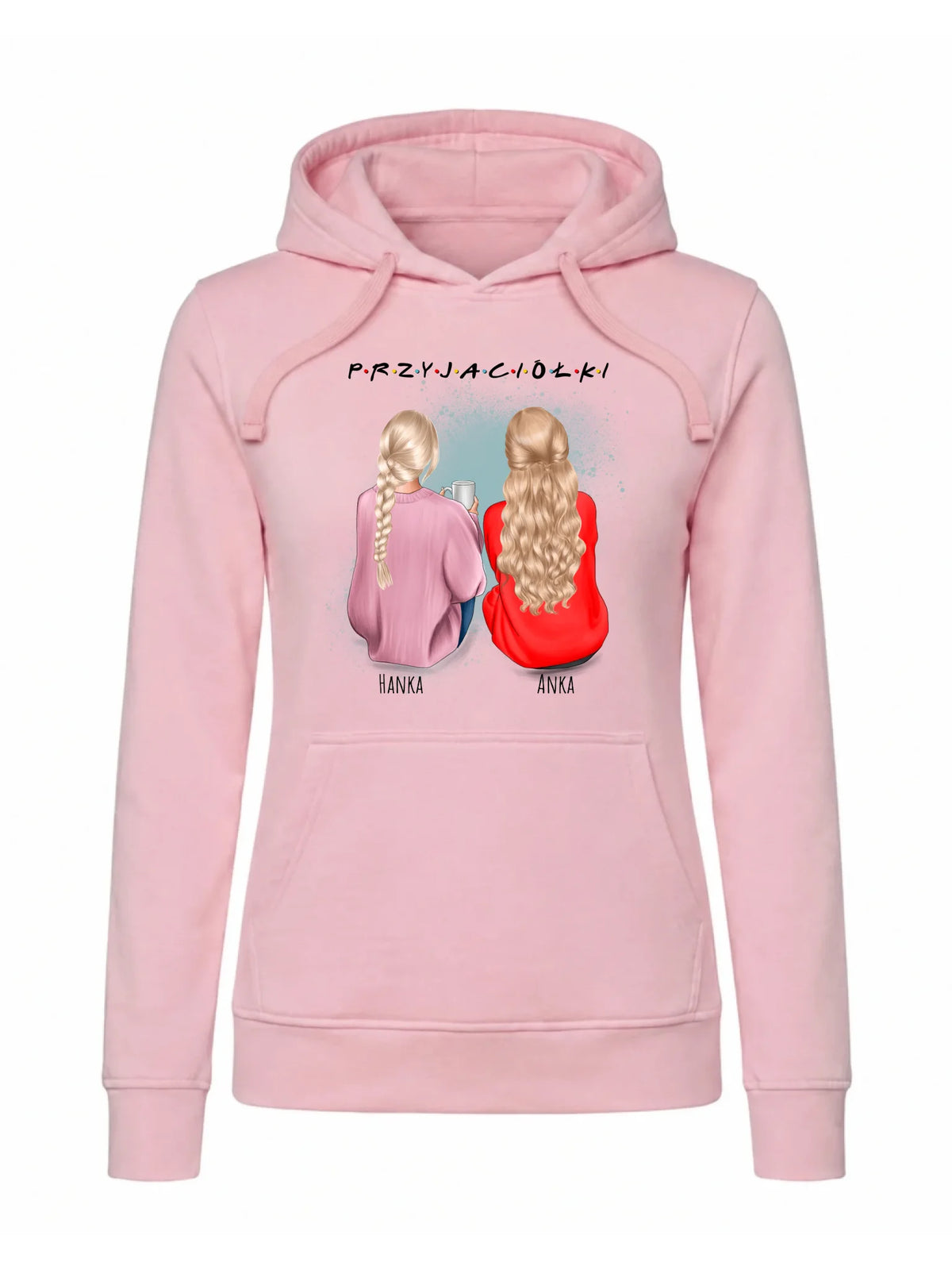 Bluza damska z kapturem - prezent dla przyjaciółki - personalizowane postacie 2-4 osoby PR02