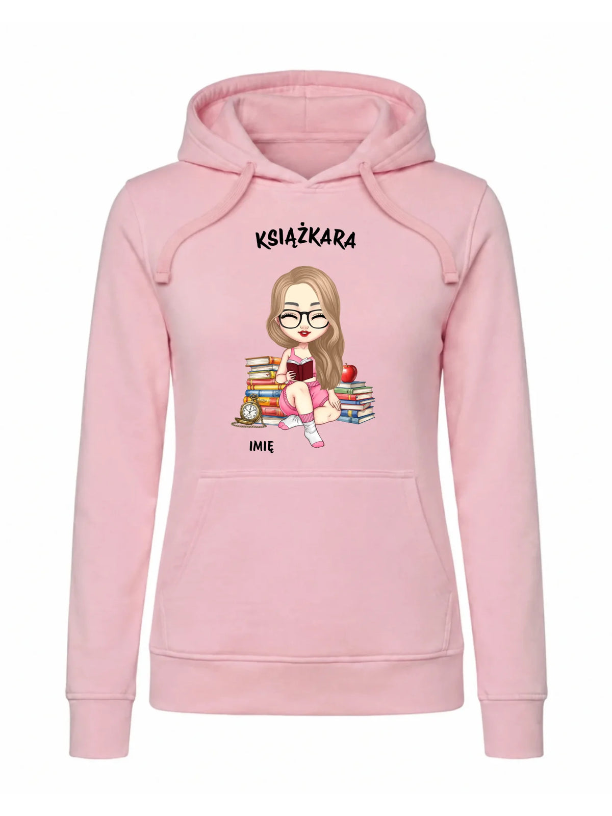 Bluza damska z kapturem - Książkara - Prezent dla miłośniczki czytania książek - personalizowana DZ04