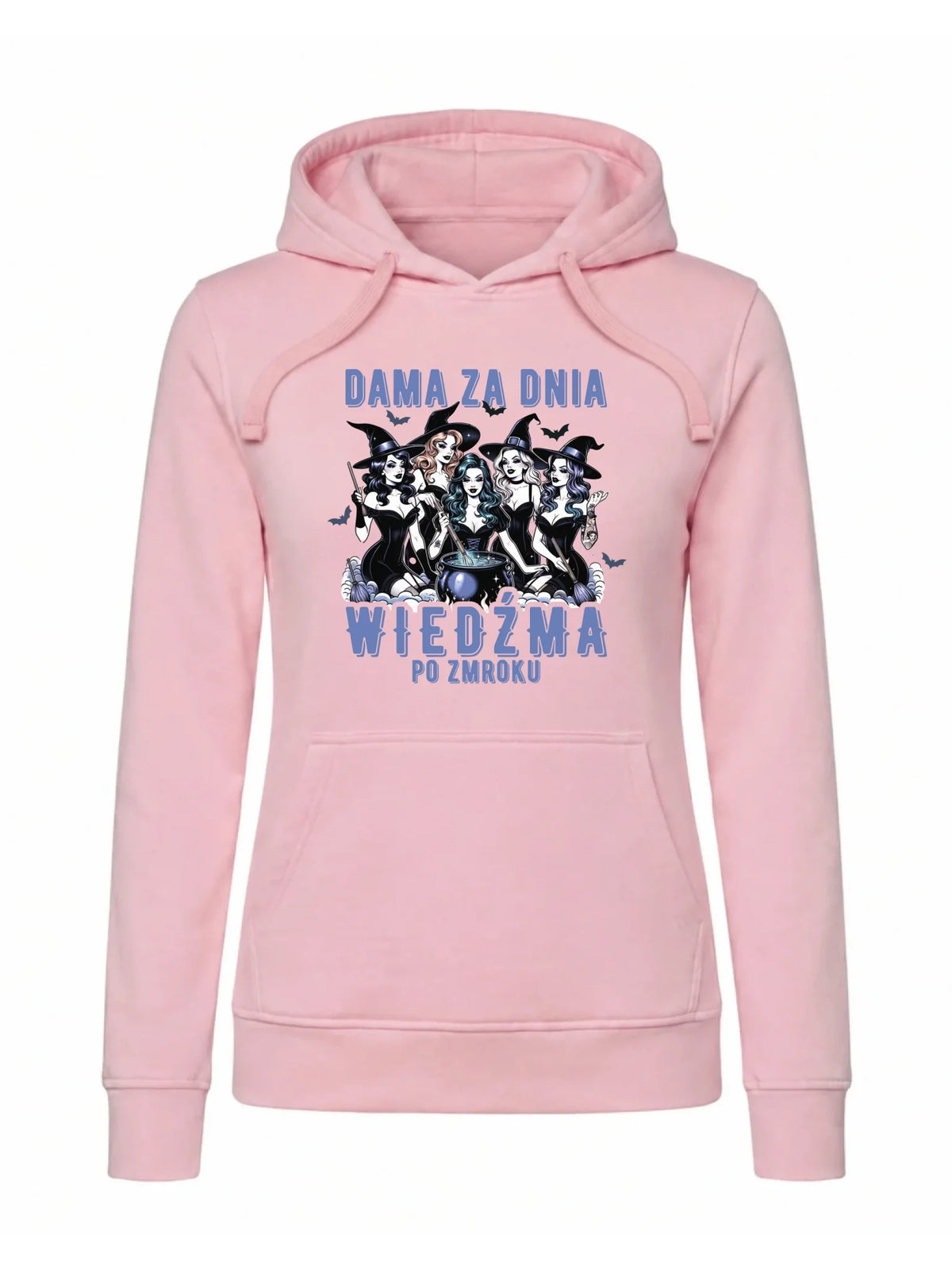 Bluza damska z kapturem - Dama za dnia wiedźma po zmroku HL16