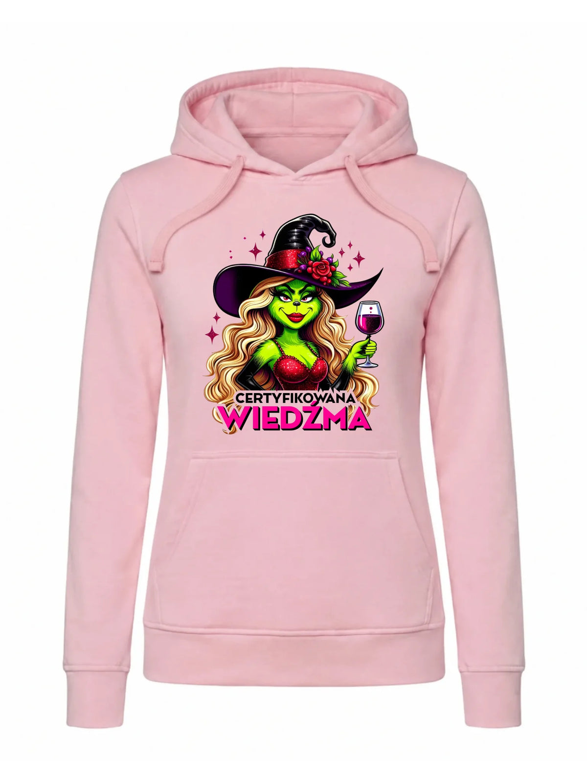 Bluza damska z kapturem - Certyfikowana wiedźma - śmieszna HL13