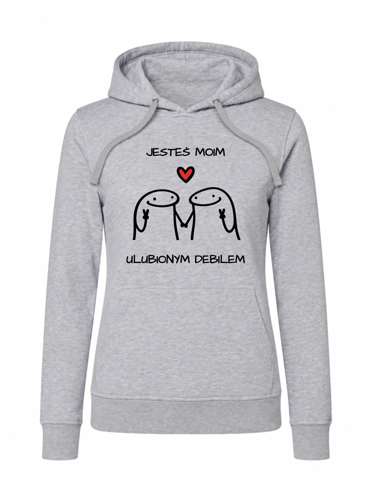 Bluza damska z kapturem - Jesteś moim ulubionym debilem W78
