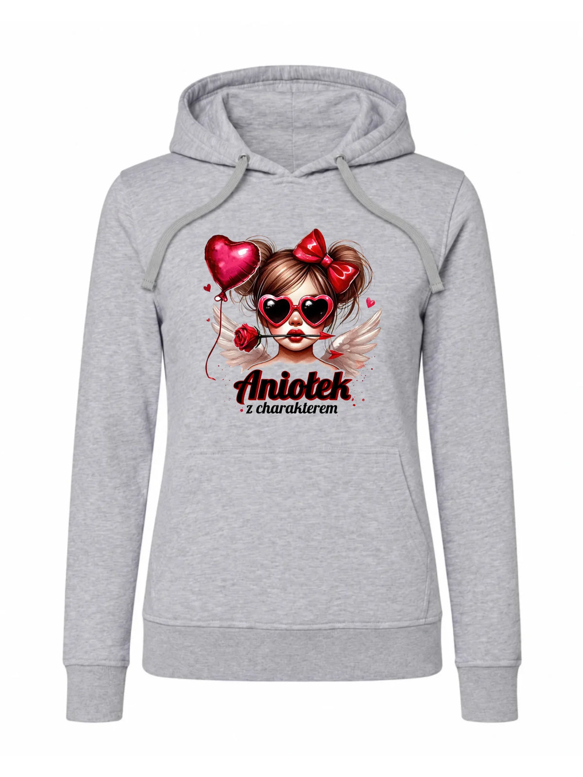 Bluza damska z kapturem - Aniołek z charakterem W58