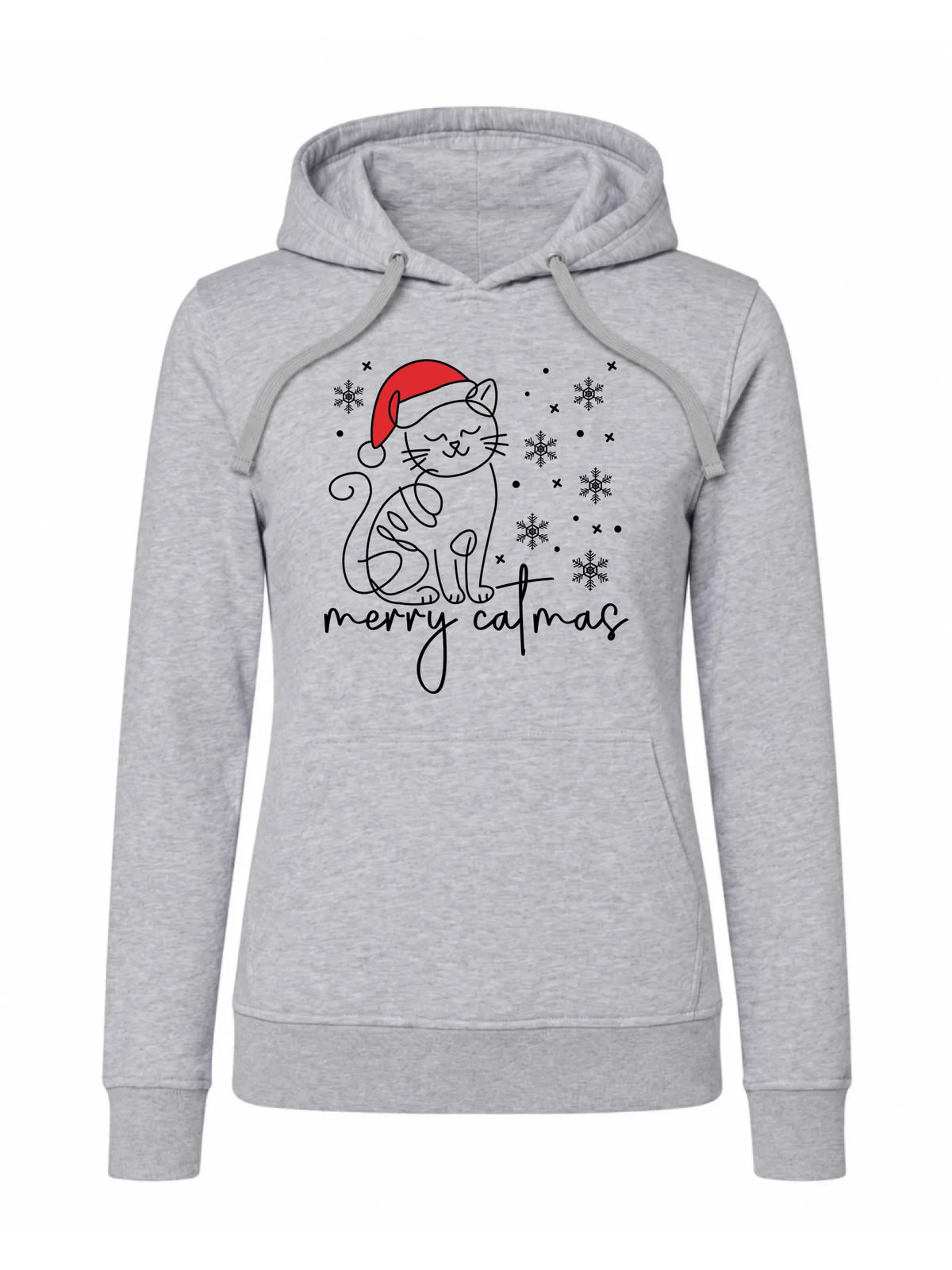 Bluza damska z kapturem świąteczna - prezent dla kociary - Merry catmas BN151