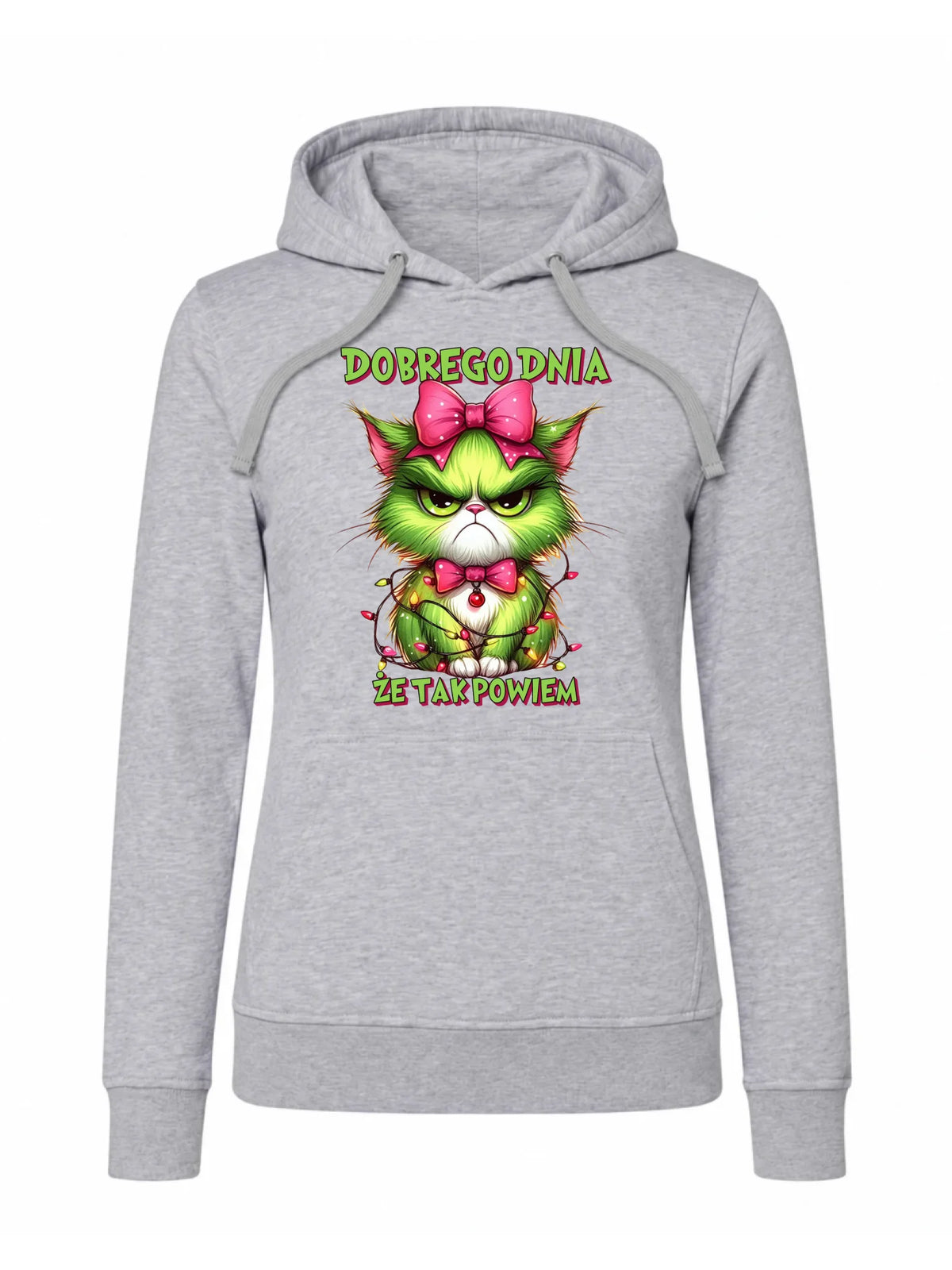 Bluza damska z kapturem świąteczna - prezent dla niej - Grinch dobrego dnia, że tak powiem BN153