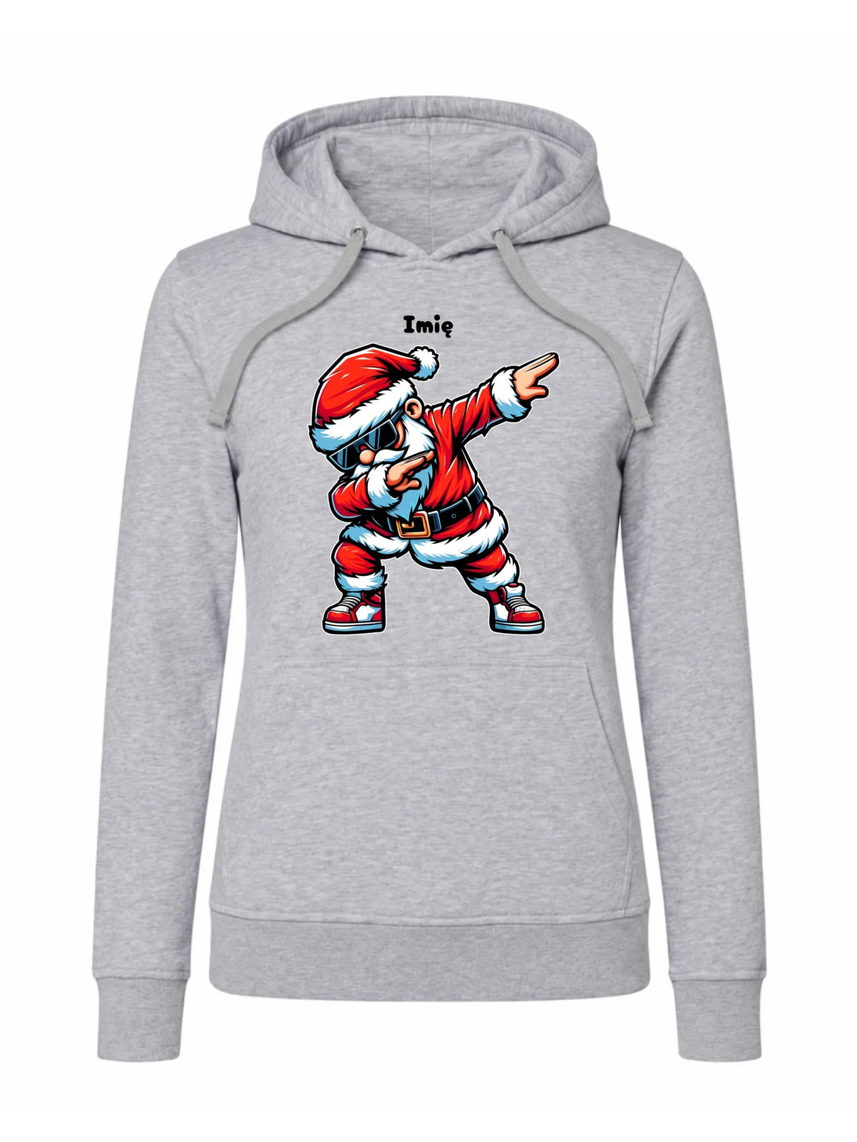 Bluza damska z kapturem świąteczna - Mikołaj - na Mikołajki - personalizowana BN136
